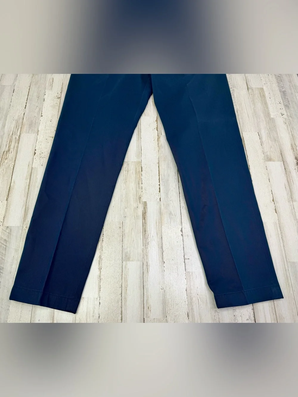Brooks Brothers Advantage Chino Milano Pleated Khaki Pants Mens 36x34 Navy Blue
